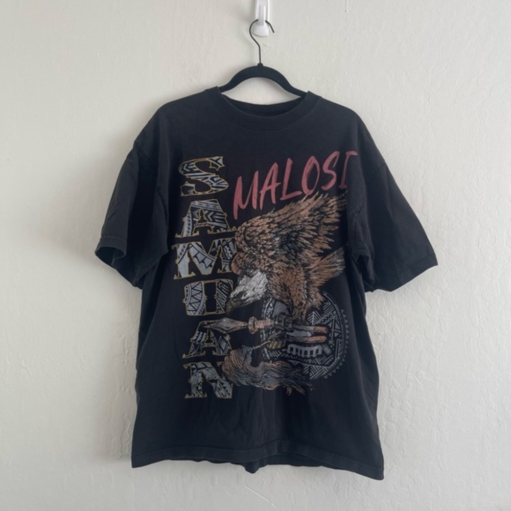 Y2K Shaka Wear Super Max Heavy Cotton Eagle Graphic Tee Samoa Malosi Lil USA XL